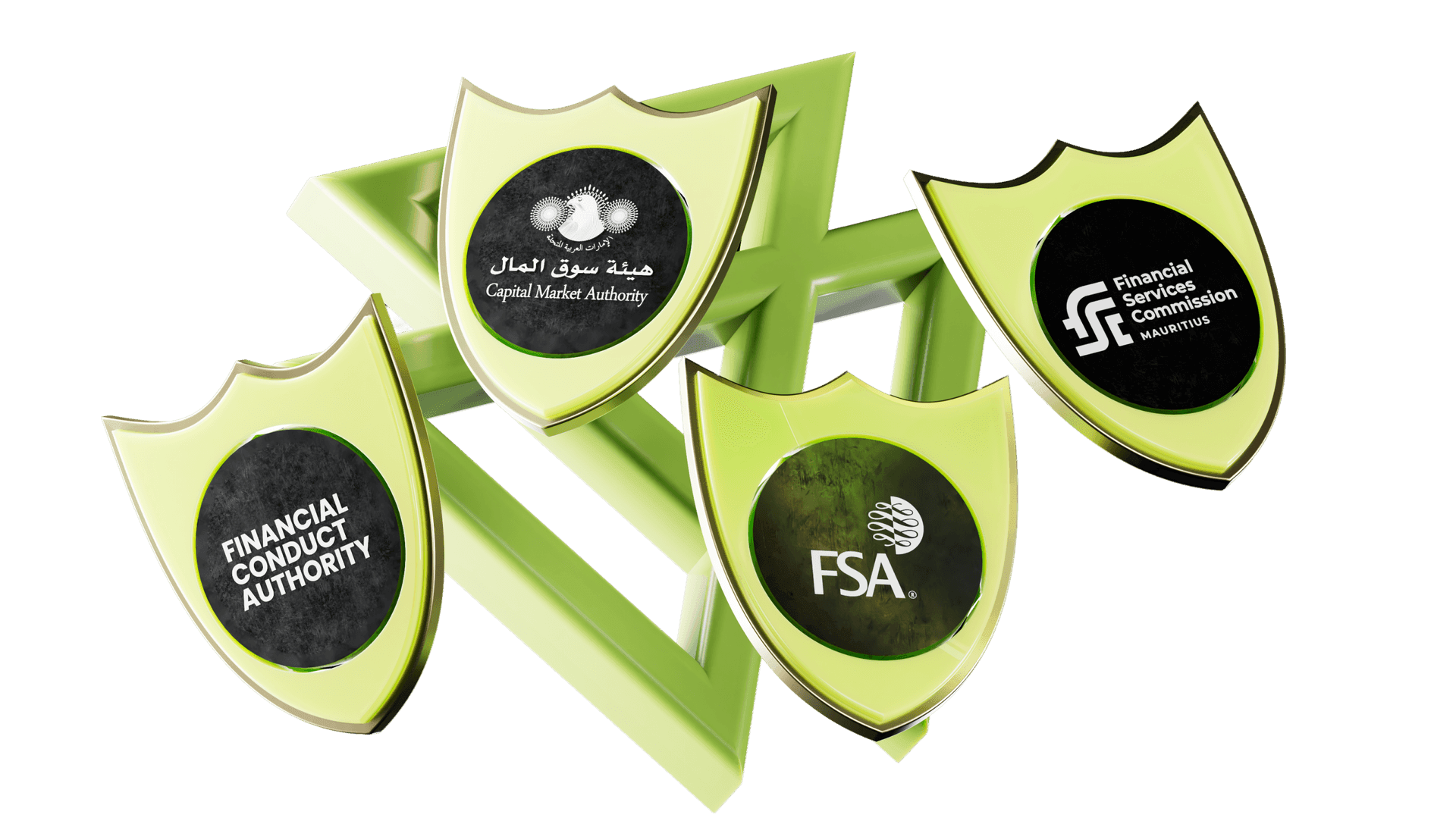تراخيص CXM التنظيمية — درع جوائز FCA وCMA وFSC وFSA