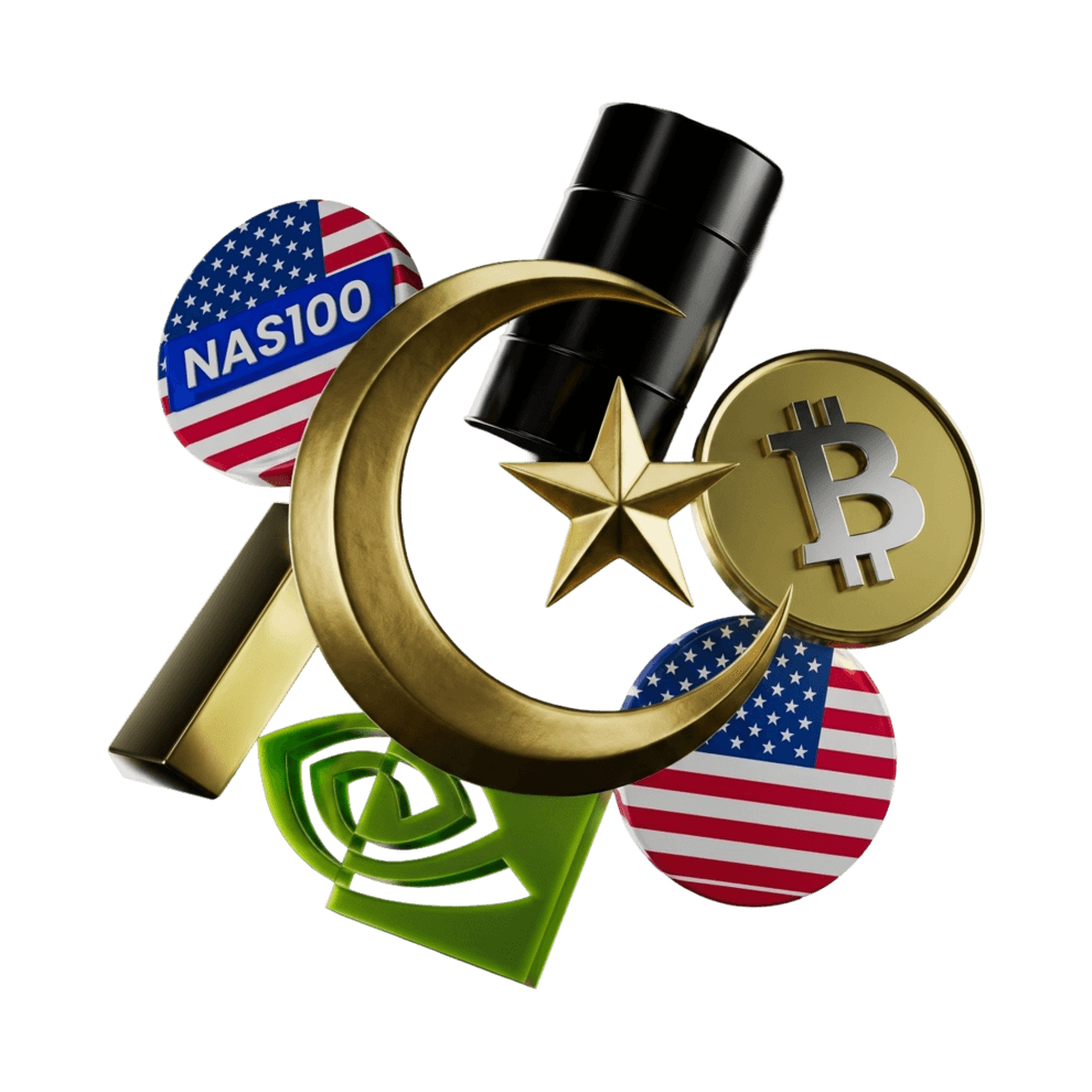 Visual de trading da conta Islâmica sem swap CXM