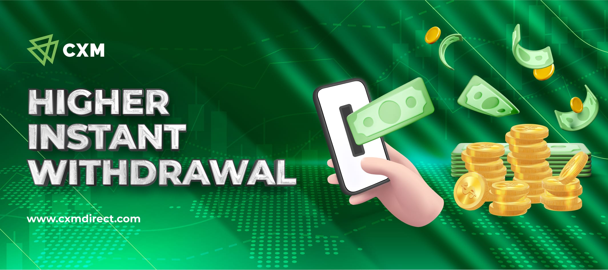 CXM ترفع حدود السحب الفوري لحسابات 2FA